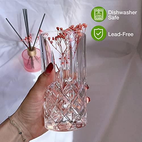 Qipecedm Drinking Glasses, 8 Piece Crystal Glass Cups, Mixed Glassware Set, 4 pcs Crystal Old Fashioned 11oz Highballs and 4 pcs 11oz Whiskey Glasses, Great for Cocktail, Whisky and other Beverages - My Kitchen Products