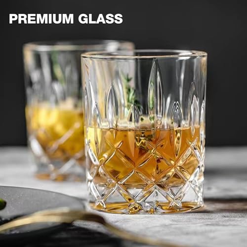 Qipecedm Drinking Glasses, 8 Piece Crystal Glass Cups, Mixed Glassware Set, 4 pcs Crystal Old Fashioned 11oz Highballs and 4 pcs 11oz Whiskey Glasses, Great for Cocktail, Whisky and other Beverages - My Kitchen Products