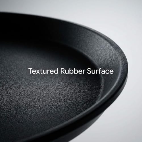 QWORK 16-Inch Round Non-Slip Serving Trays – 4 Pack Rubber Surface Plastic Tray Set for Restaurant, Café & Bar - My Kitchen Products