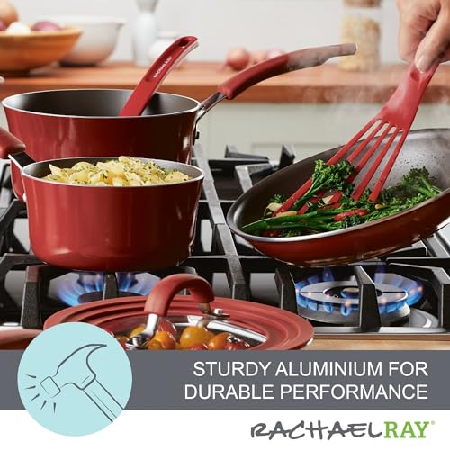 Rachael Ray 14753 11-Piece Nonstick Cookware Set - Red - My Kitchen Products