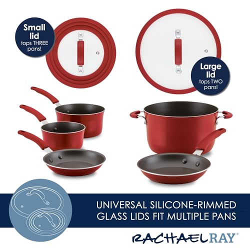 Rachael Ray 14753 11-Piece Nonstick Cookware Set - Red - My Kitchen Products