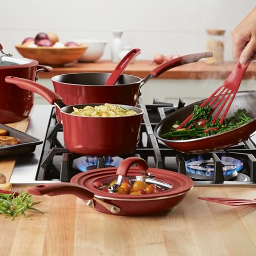 Rachael Ray 14753 11-Piece Nonstick Cookware Set - Red - My Kitchen Products