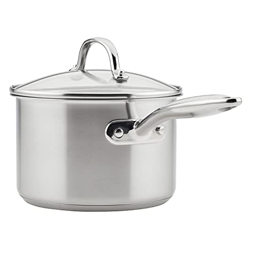 Rachael Ray 70033 Professional Stainless Steel/Hard Anodized Nonstick Cookware Pots and Pans Set, 11 Piece - Gray and Silver - My Kitchen Products