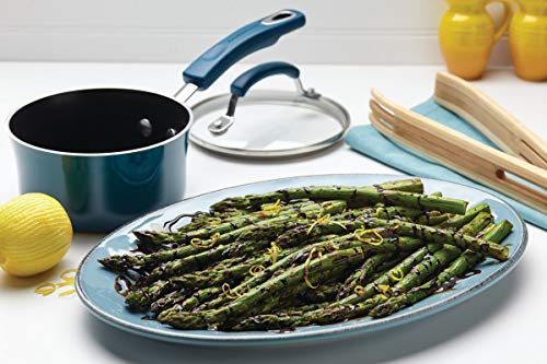 Rachael Ray Brights Nonstick Cookware Set / Pots and Pans Set - 14 Piece, Marine Blue - My Kitchen Products