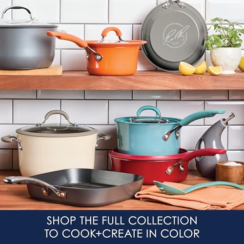 Rachael Ray Cook + Create Hard Anodized Nonstick Frying Pan/Skillet with Helper Handle, 14 Inch - Black - My Kitchen Products