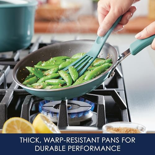 Rachael Ray Cook + Create Nonstick Frying Pan/Skillet, 8.5 Inch, Agave Blue - My Kitchen Products