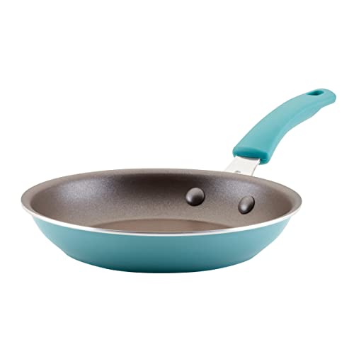 Rachael Ray Cook + Create Nonstick Frying Pan/Skillet, 8.5 Inch, Agave Blue - My Kitchen Products