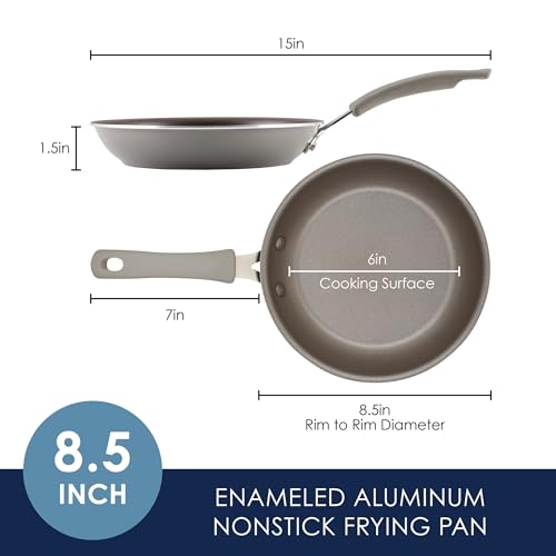 Rachael Ray Cook + Create Nonstick Frying Pan/Skillet, 8.5 Inch, Gray - My Kitchen Products