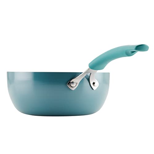 Rachael Ray Cook + Create Nonstick Saucier Pan/Saucepan, 3 Quart, Agave Blue - My Kitchen Products