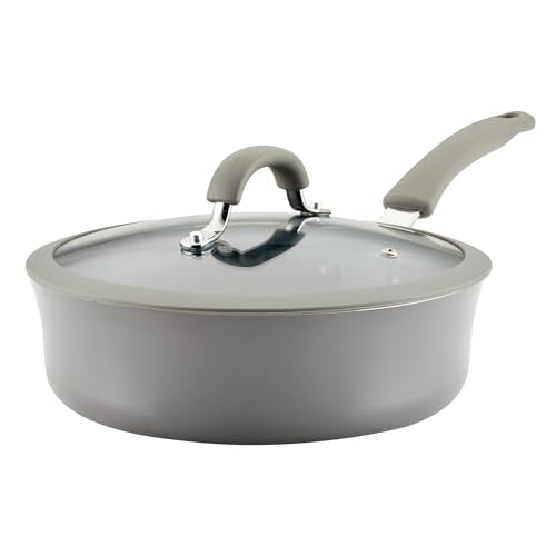 Rachael Ray Cook + Create Nonstick Sauté Pan with Lid, 3 Quart, Gray - My Kitchen Products