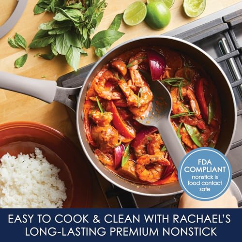 Rachael Ray Cook + Create Nonstick Sauté Pan with Lid, 3 Quart, Gray - My Kitchen Products