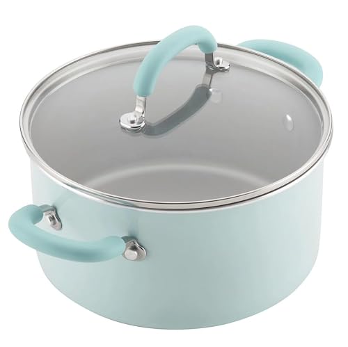 Rachael Ray Create 13 Piece Delicious Aluminum Nonstick Pots and Pans, Light Blue - My Kitchen Products
