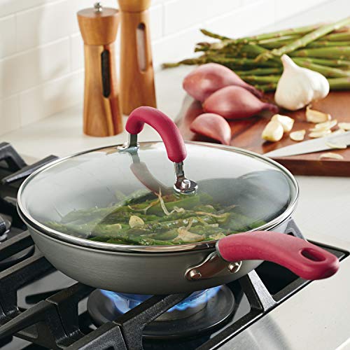 Rachael Ray Create Delicious Deep Hard Anodized Nonstick Frying Pan / Fry Pan / Hard Anodized Skillet - 10.25 Inch, Gray - My Kitchen Products