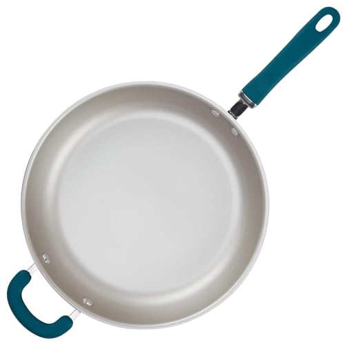 Rachael Ray Create Delicious Deep Nonstick Frying Pan / Fry Pan / Skillet - 12.5 Inch, Blue - My Kitchen Products