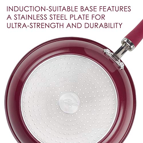 Rachael Ray Create Delicious Deep Nonstick Frying Pan / Fry Pan / Skillet - 12.5 Inch, Red - My Kitchen Products
