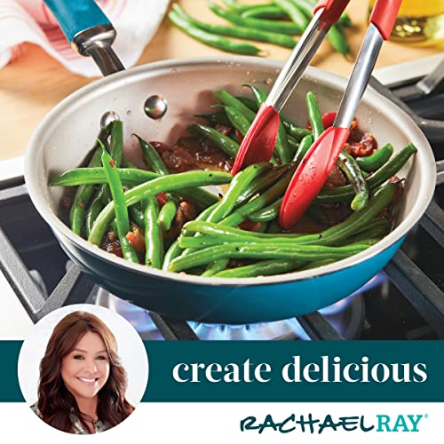 Rachael Ray Create Delicious Nonstick Cookware Induction Pots and Pans Set, 13 Piece - Teal Shimmer - My Kitchen Products