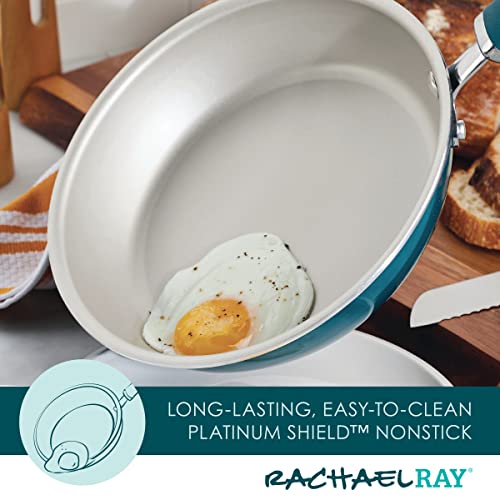 Rachael Ray Create Delicious Nonstick Cookware Induction Pots and Pans Set, 13 Piece - Teal Shimmer - My Kitchen Products