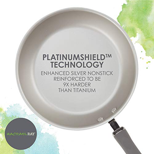 Rachael Ray Create Delicious Nonstick Cookware Pots and Pans Set, 13 Piece, Gray Shimmer - My Kitchen Products