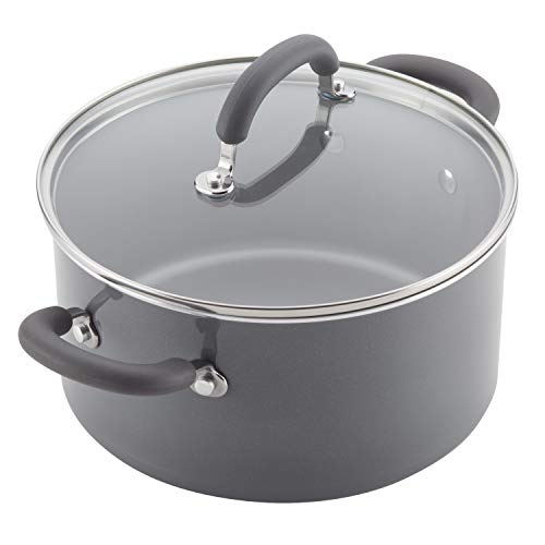 Rachael Ray Create Delicious Nonstick Cookware Pots and Pans Set, 13 Piece, Gray Shimmer - My Kitchen Products