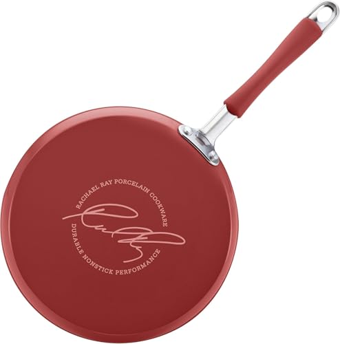Rachael Ray Cucina Nonstick Cookware, Cranberry Red Pots and Pans Set, 12-Piece - My Kitchen Products