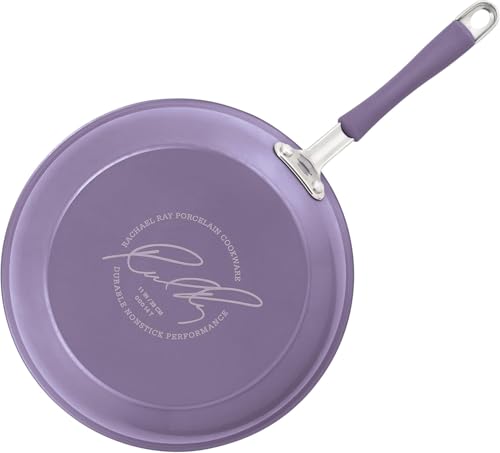 Rachael Ray Cucina Nonstick Cookware, Lavender Purple Pots and Pans Set, 12-Piece - My Kitchen Products
