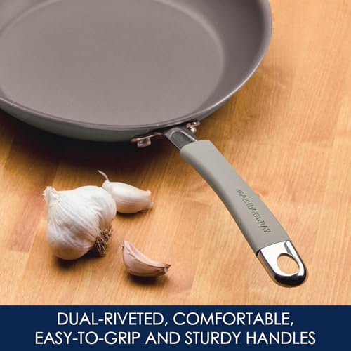 Rachael Ray Cucina Nonstick Cookware, Sea Salt Gray Pots and Pans Set, 12-Piece - My Kitchen Products