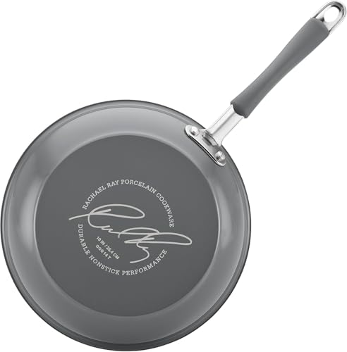 Rachael Ray Cucina Nonstick Cookware, Sea Salt Gray Pots and Pans Set, 12-Piece - My Kitchen Products