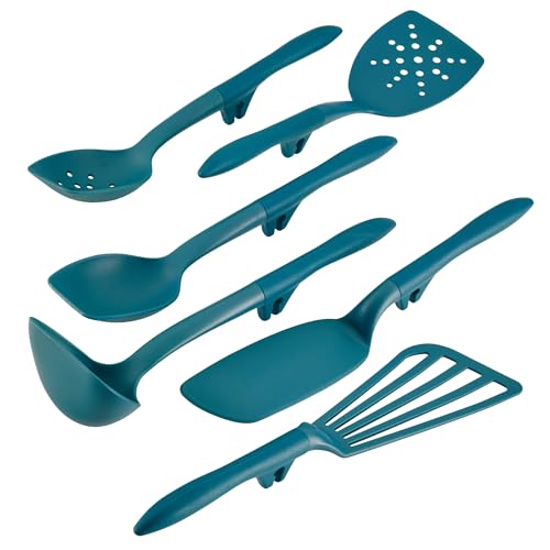 Rachael Ray Gadgets Lazy Tools Nonstick Kitchen/Cooking Utensil Set, 6 Piece, Teal - My Kitchen Products