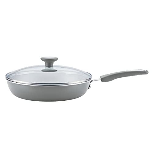 Rachael Ray Get Cooking! Nonstick Cookware Pots and Pans Set, Includes Baking Pan and Cooking Tools, 12 Piece - Gray - My Kitchen Products