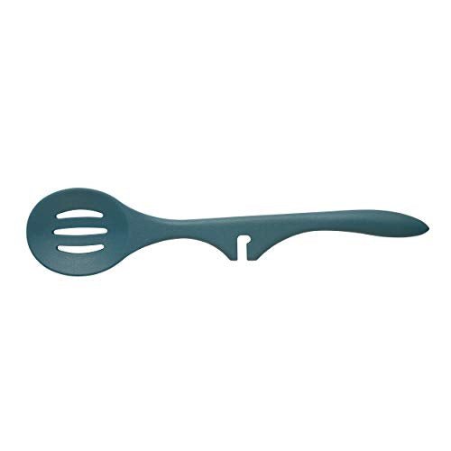 Rachael Ray Kitchen Tools and Gadgets Nonstick Utensils/Lazy Spoonula, Solid and Slotted Spoon, 3 Piece, Marine Blue - My Kitchen Products