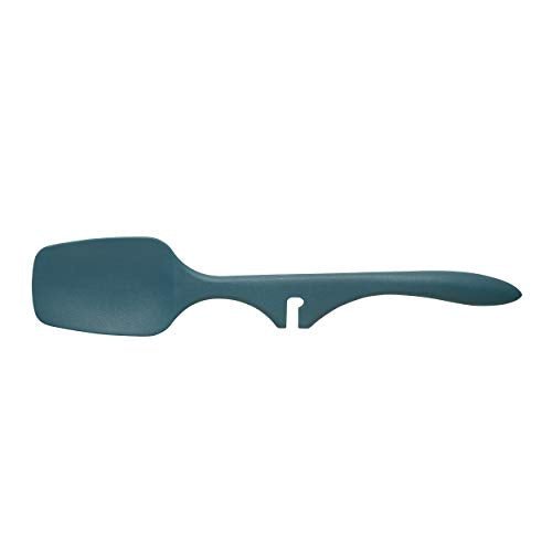 Rachael Ray Kitchen Tools and Gadgets Nonstick Utensils/Lazy Spoonula, Solid and Slotted Spoon, 3 Piece, Marine Blue - My Kitchen Products