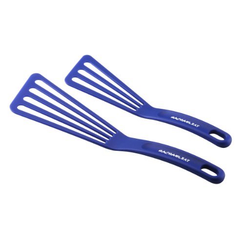 Rachael Ray Kitchen Tools and Gadgets Nylon Cooking Utensils / Spatula / Fish Turners - 2 Piece, Blue, 10" & 12" Spatula Set - My Kitchen Products