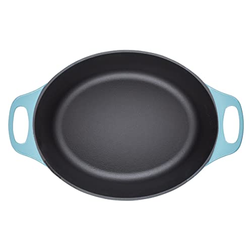Rachael Ray NITRO Cast Iron Dutch Oven, 6.5 Quart, Agave Blue - My Kitchen Products