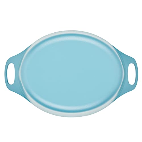 Rachael Ray NITRO Cast Iron Dutch Oven, 6.5 Quart, Agave Blue - My Kitchen Products