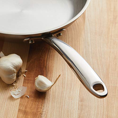 Rachael Ray Professional Stainless Steel, Compatible with All Cooktops, Induction Ready, Dishwasher and Metal Utensil Safe, 10-Inch Frying Pan - My Kitchen Products