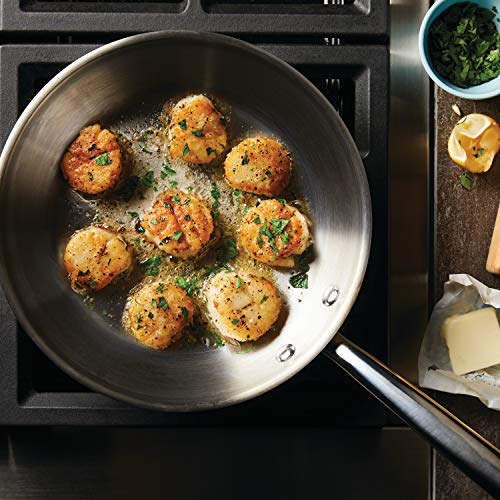 Rachael Ray Professional Stainless Steel, Compatible with All Cooktops, Induction Ready, Dishwasher and Metal Utensil Safe, 10-Inch Frying Pan - My Kitchen Products