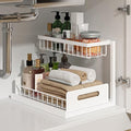 REALINN Under Sink Organizer, Pull Out Cabinet Organizer 2 Tier Slide Out Sink Shelf Cabinet Storage Shelves, Under Sink Storage for Kitchen Bathroom Cabinet, White, 1 Pack - My Kitchen Products