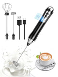 Rechargeable Milk Frother, Coffee Frother Handheld Wand, IP67 Waterproof Electric Foam Maker, High Power High-speed Drink Mixer Foamer for Matcha, Lattes, Cappuccino - My Kitchen Products