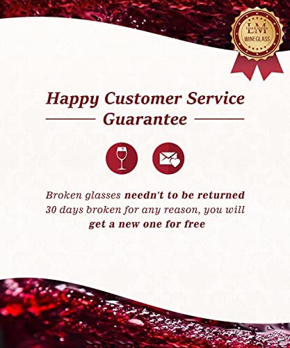Red Wine Glasses Set of 4, Premium Crystal Wine Glasses Hand Blown,15 oz,Thin Rim,Long Stem,Perfect for Red or White,Daily Use,Unique Wedding Anniversary or Birthday Gift - My Kitchen Products