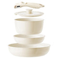 Redchef Ceramic Pots and Pans Set Non Stick, Nonstick Kitchen Cookware Sets, Non Toxic Pots and Pans Set Non Stick, PFAS PFOA & PTFE Free, Detachable Handle Pots and Pans 5 Piece, RV Cookware - My Kitchen Products