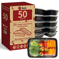 Reli. Meal Prep Containers (50 Pack, 32 oz.) | 1 Compartment Food Containers with Lids | Microwavable Freezer Dishwasher Safe - Bento Box - My Kitchen Products