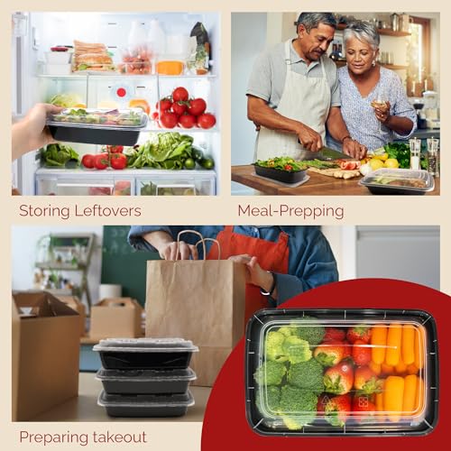 Reli. Meal Prep Containers (50 Pack, 32 oz.) | 1 Compartment Food Containers with Lids | Microwavable Freezer Dishwasher Safe - Bento Box - My Kitchen Products