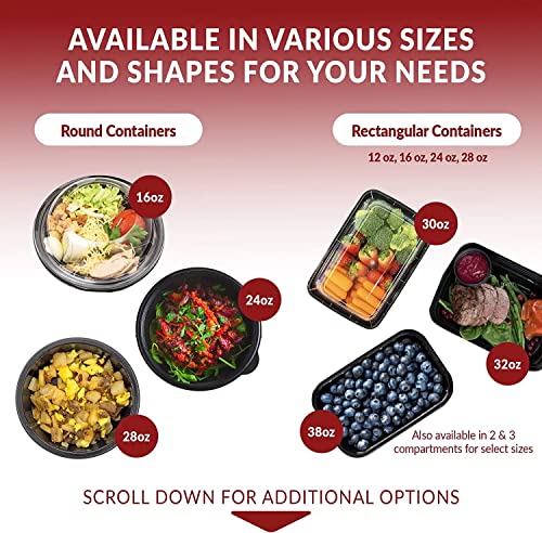 Reli. Meal Prep Containers (50 Pack, 32 oz.) | 1 Compartment Food Containers with Lids | Microwavable Freezer Dishwasher Safe - Bento Box - My Kitchen Products