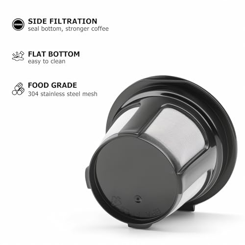 Reusable K Cups for Keurig K Elite, K Classic, K Compact, K Latte, K Duo and All 2.0 & 1.0 Coffee Makers, 2 Pack K Cup Coffee Filters - Black - My Kitchen Products