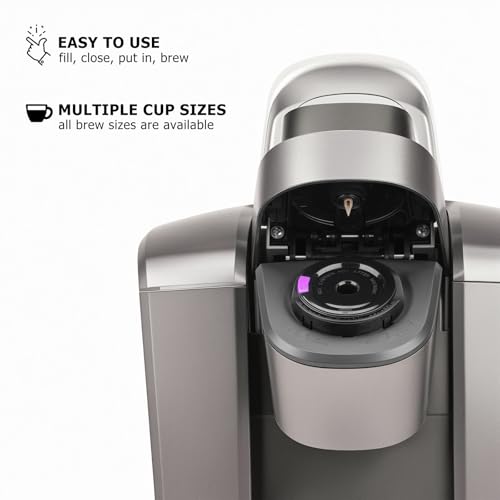 Reusable K Cups for Keurig K Elite, K Classic, K Compact, K Latte, K Duo and All 2.0 & 1.0 Coffee Makers, 2 Pack K Cup Coffee Filters - Black - My Kitchen Products