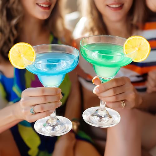 Reusable Plastic Margarita Glasses Set of 4, 9oz(250ml), Heavy Duty, 145 Grams, Unbreakable Plastic Cocktail Glasses, BPA Free, Dishwasher Safe, Perfect for Poolside, Outdoors, Camping, and More - My Kitchen Products
