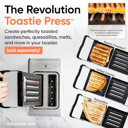 Revolution R180 Connect Plus Smart Toaster with Touchscreen – Choose from 40+ Bread Types, 7 Browning Levels, & Toastie Press Mode – Digital Picture Frame, Weather Widget, and Clock - My Kitchen Products