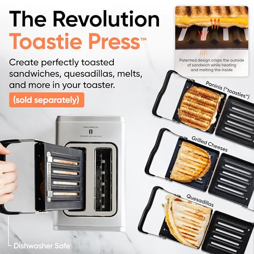 Revolution R180 Connect Touchscreen Smart Toaster with High-Speed InstaGLO Technology – Choose from 6 Bread Types, 7 Browning Levels, & Toastie Press Mode (Stainless Steel, 2-Slice) - My Kitchen Products