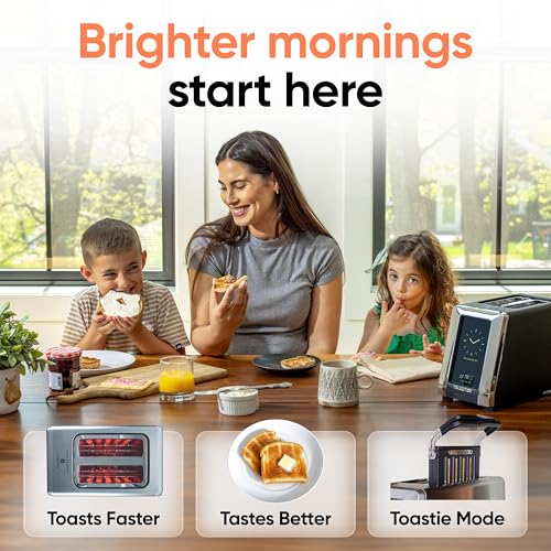 Revolution R180 Connect Touchscreen Smart Toaster with High-Speed InstaGLO Technology – Choose from 6 Bread Types, 7 Browning Levels, & Toastie Press Mode (Stainless Steel, 2-Slice) - My Kitchen Products