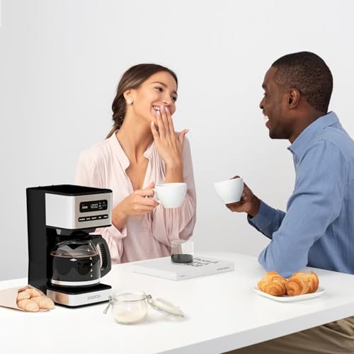 REVOTRA 12 Cup Programmable Coffee Maker, Hot and Iced Coffee Makers, Regular & Strong Brew Drip Coffee Machine, 1-4 Cup, 24H Timer, Auto Shut-Off, Keep Warm, Pause & Serve - My Kitchen Products